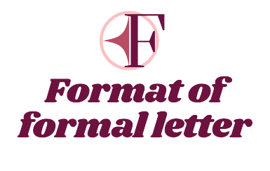 Format of formal letter